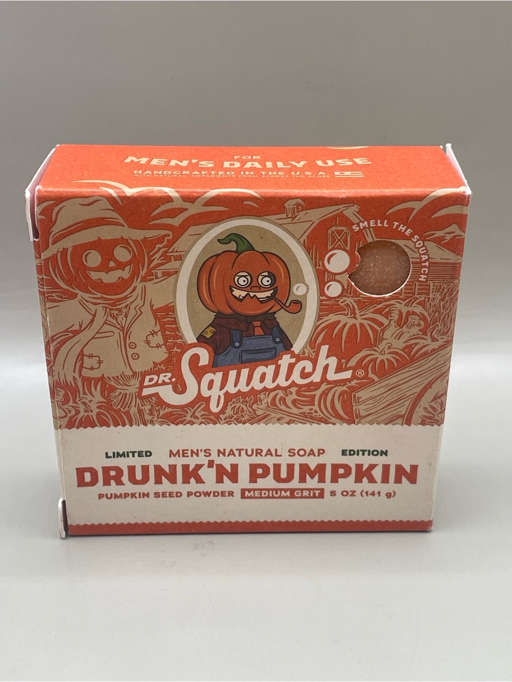 Dr. Squatch DRUNK’N PUMPKIN Limited Edition Men’s Natural Soap 5 oz NIB